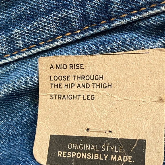 Levi's 94 baggy Blue Straight Leg Jeans size 31 - Picture 3 of 10